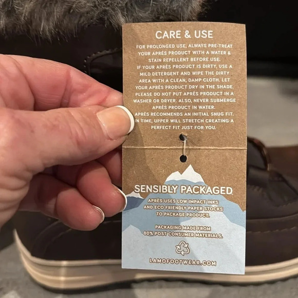 APRES By Lamo faux fur lining/insole,TPR outsole,zipper,lace up snow/Winter boot - Picture 12 of 14